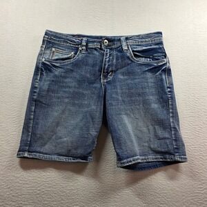 Axe & Crown Mens Classic Straight Denim Shorts Saltwater Blue 33W ACMB0029